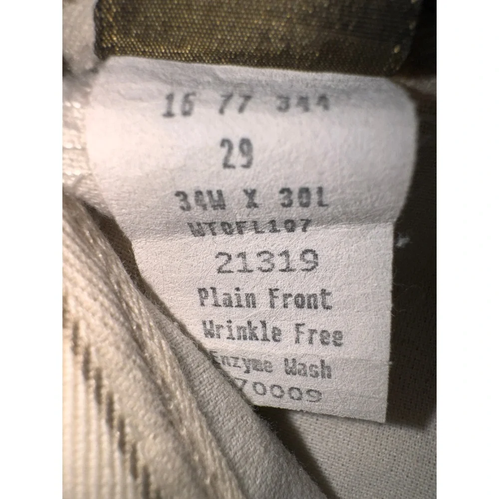 Calvin Klein CK Khakis Mens Wrinkle Free Plain Front Enzyme Wash Pants 29x30 - Picture 3 of 3